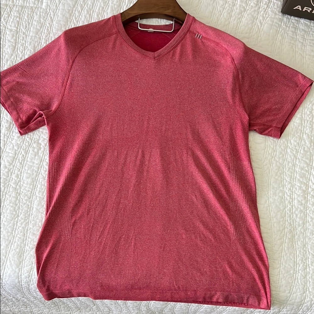 Lululemon Athletica Red Short Sleeve Tee Soft and Timeless